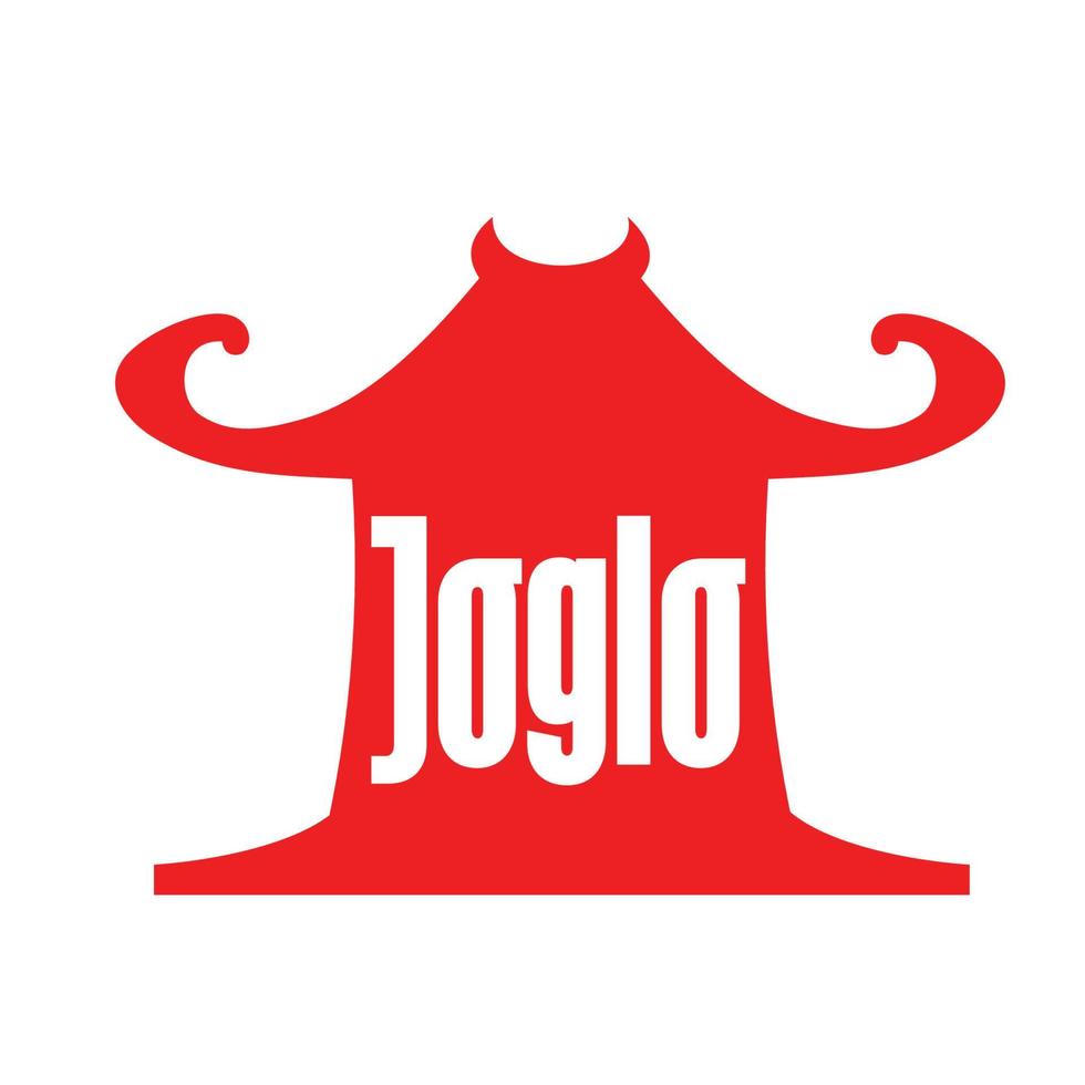 joglo javanese house logo vector