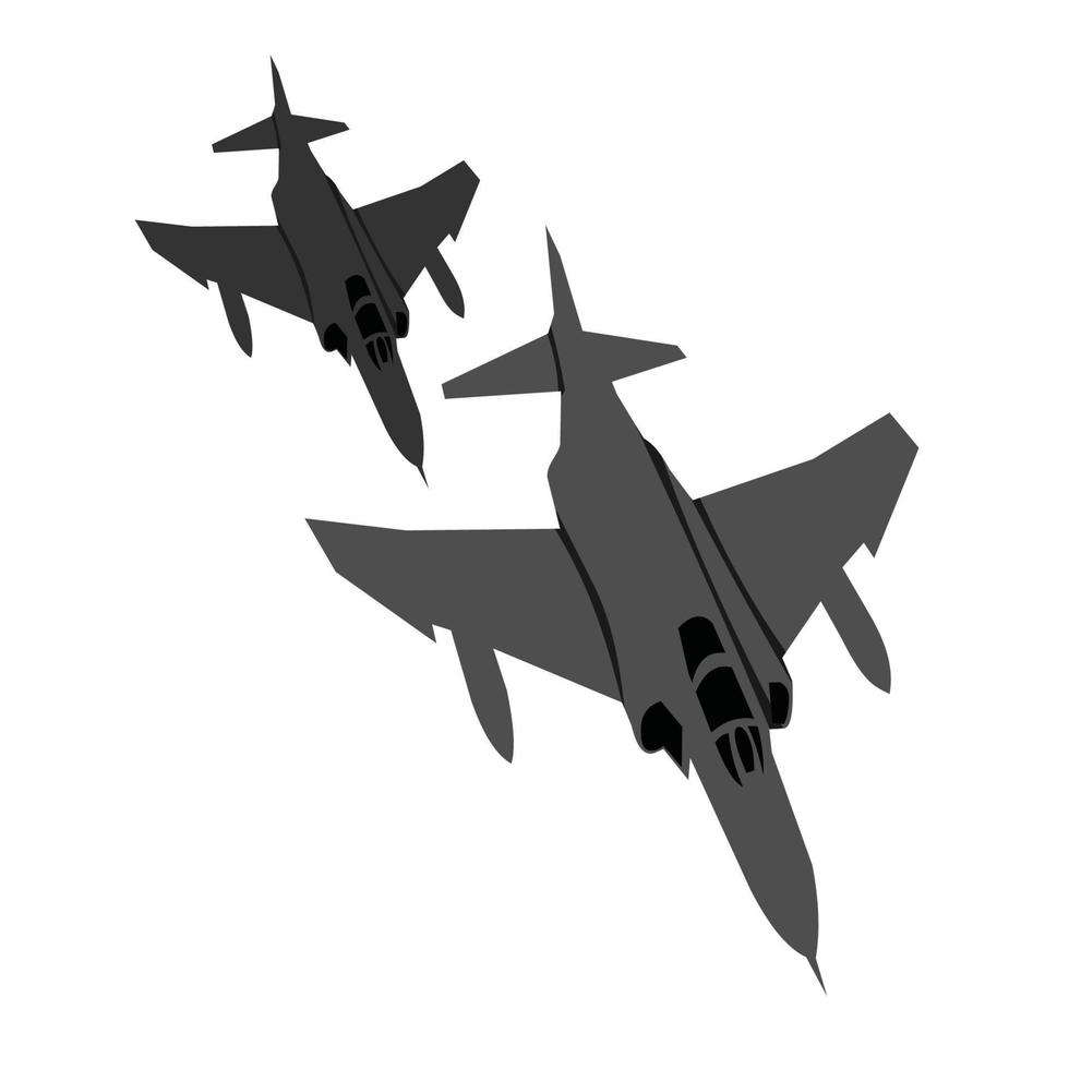 F4 phantom jet fighter vector