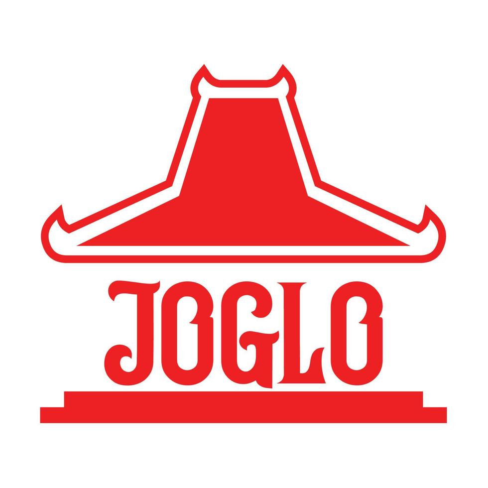 logotipo de la casa javanesa joglo vector