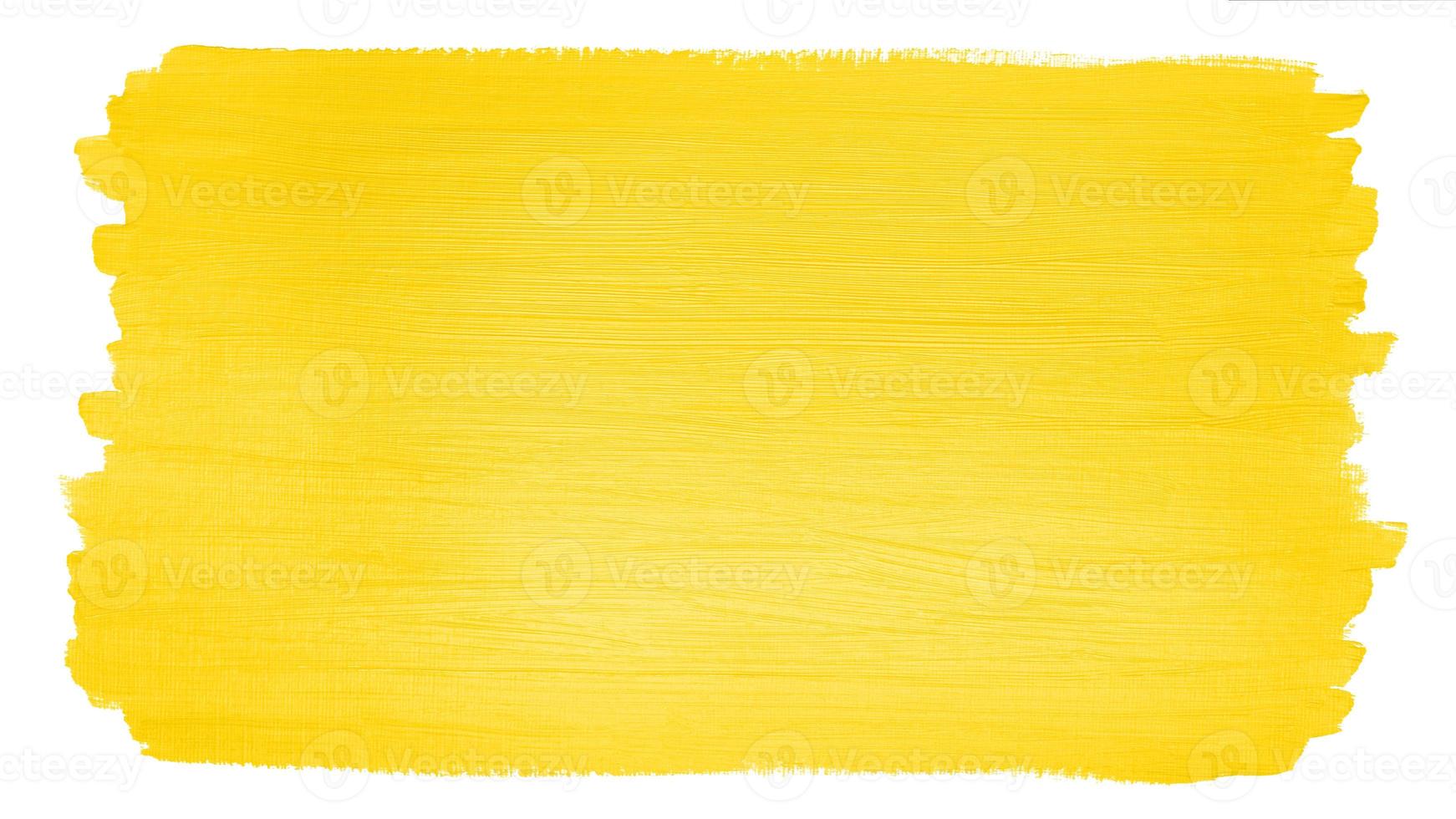 hand-painted bright yellow acrylic paint background with brushstroke texture photo