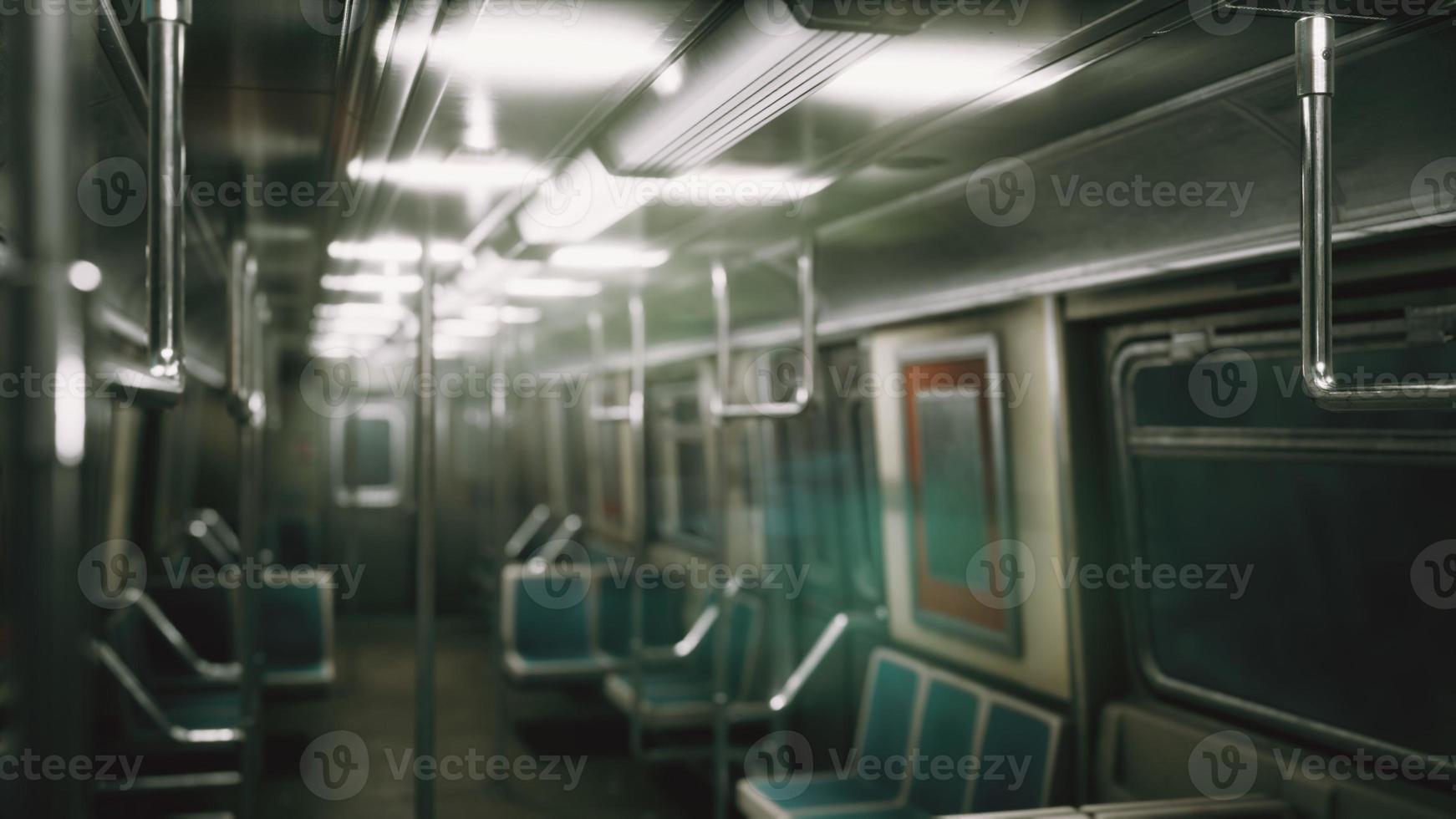 subway car in USA empty because of the coronavirus covid-19 epidemic photo