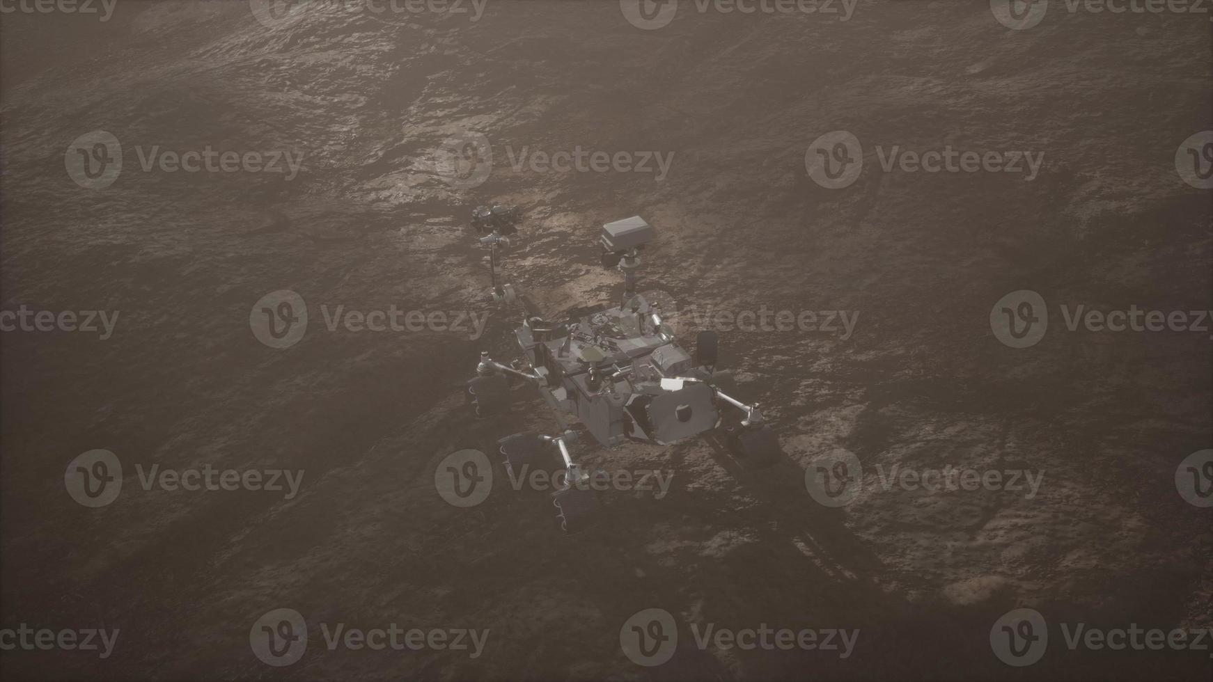 Curiosity Mars Rover exploring the surface of red planet photo