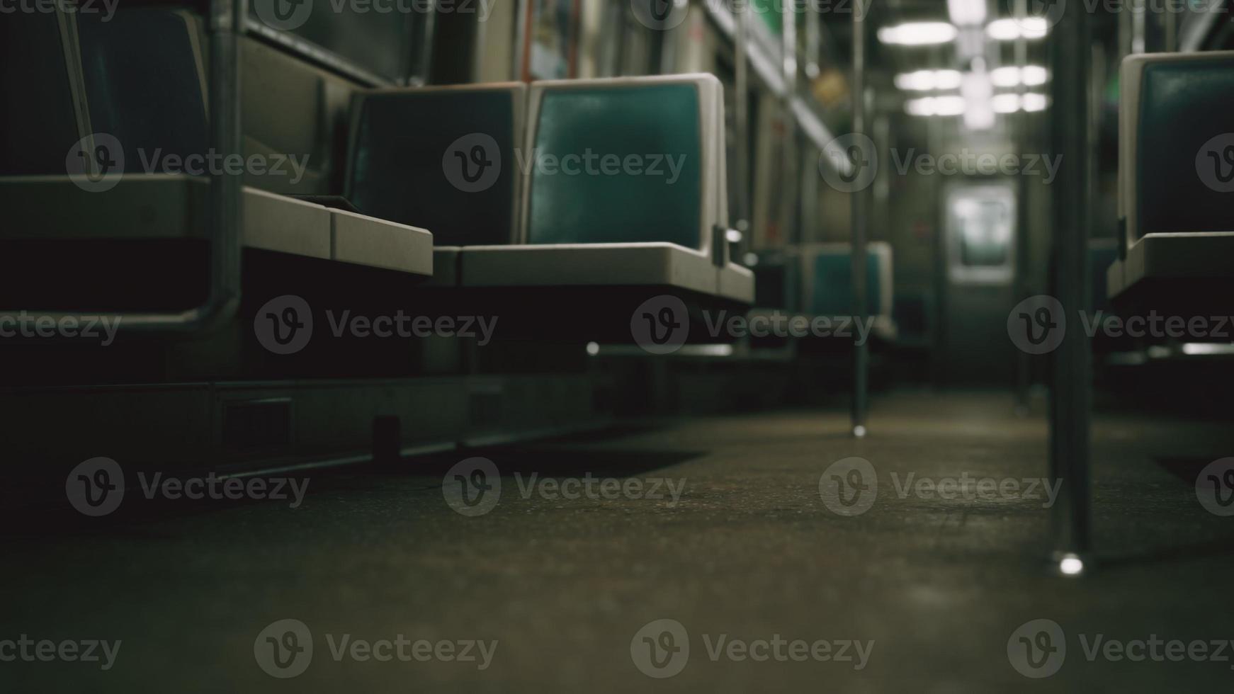 subway car in USA empty because of the coronavirus covid-19 epidemic photo