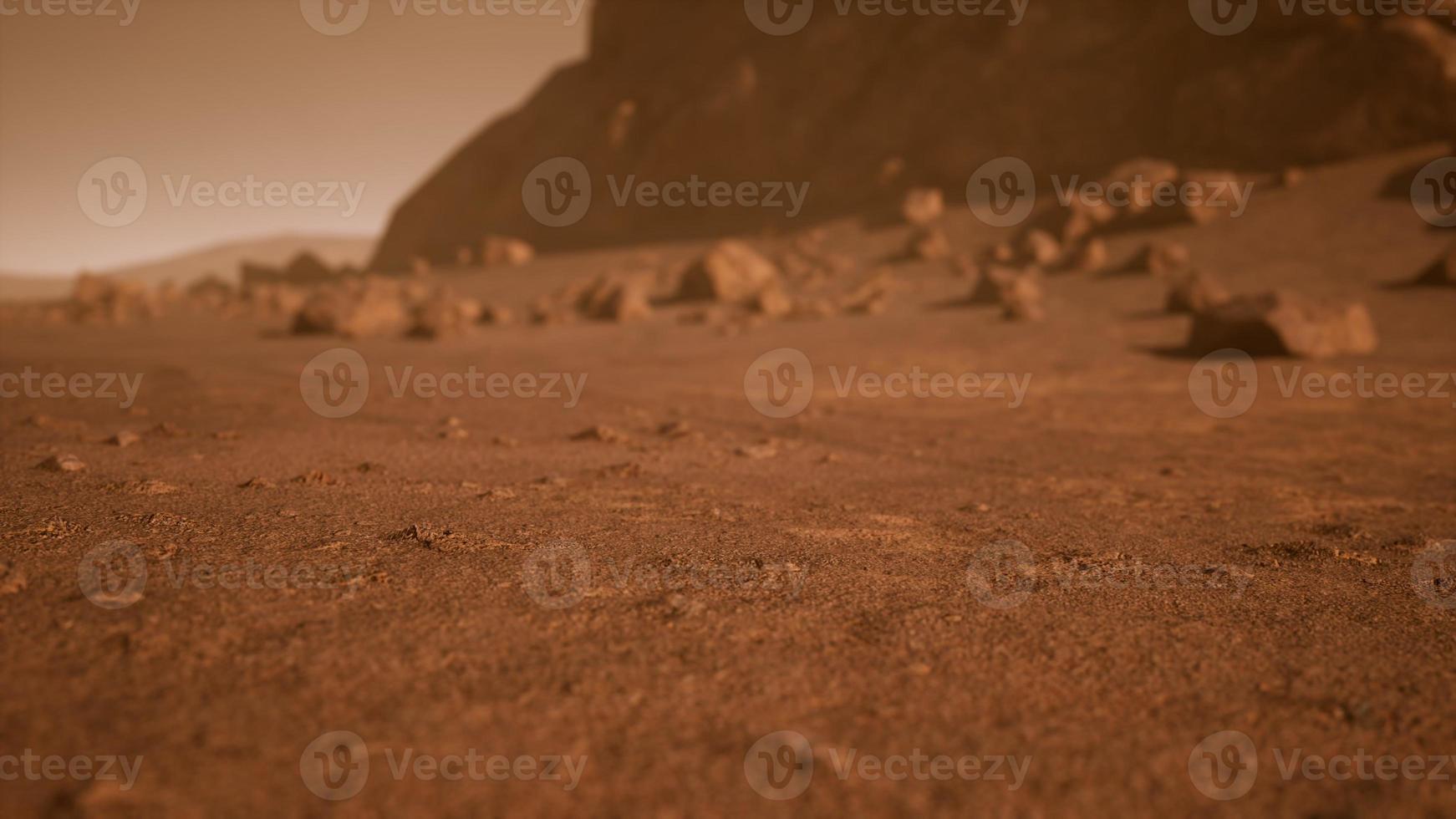 Fantastic martian landscape in rusty orange shades photo