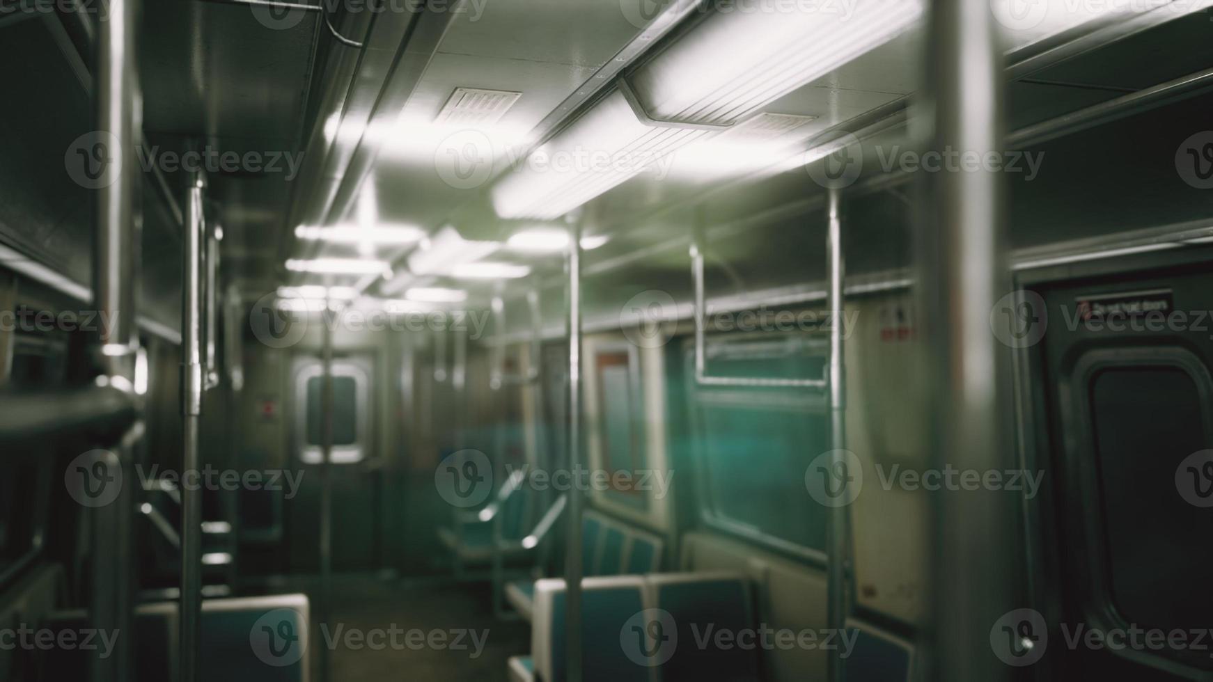 subway car in USA empty because of the coronavirus covid-19 epidemic photo