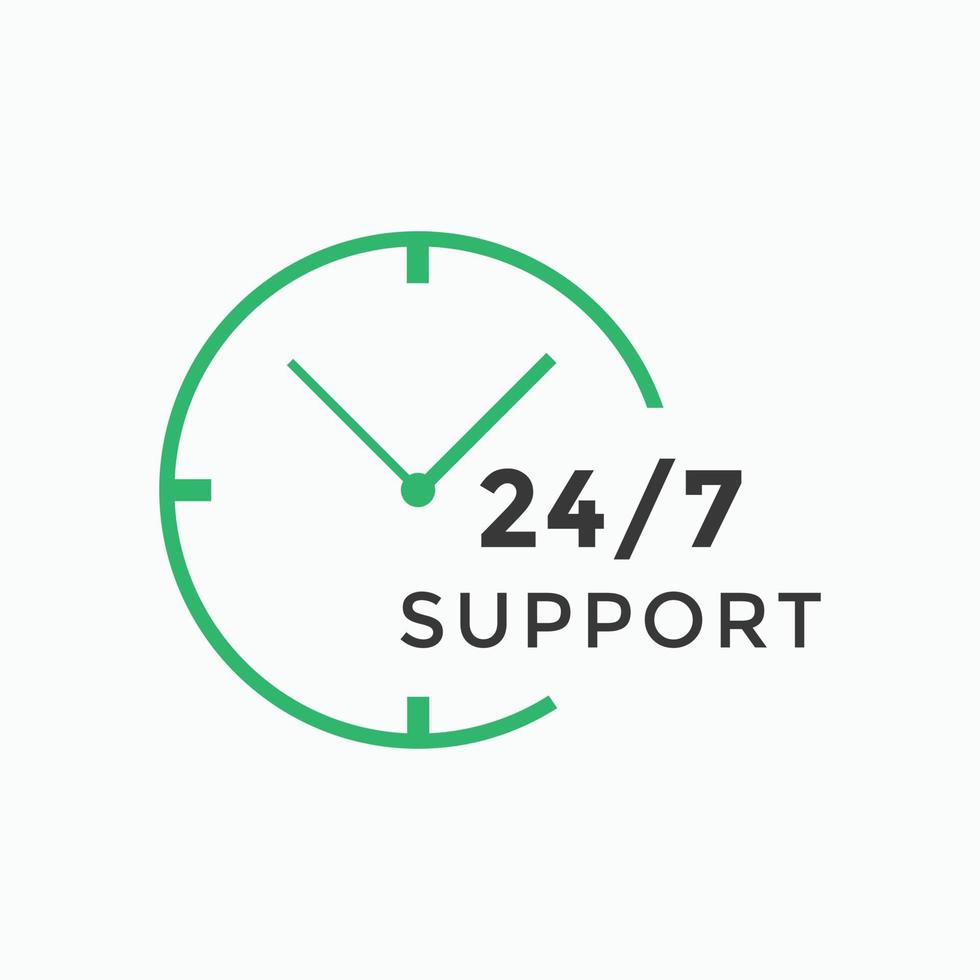 24 hours call center icon vector 247 support icon sign button call center symbol icon template