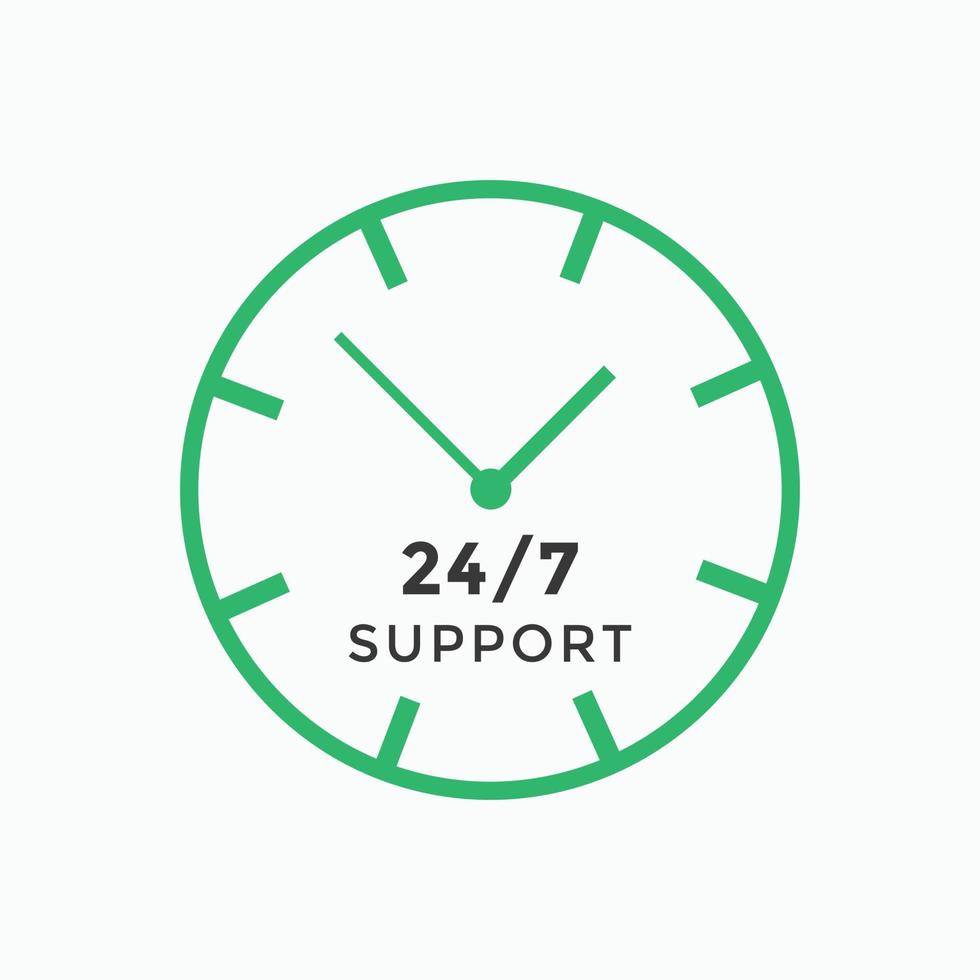24 hours call center icon vector 247 support icon sign button call center symbol icon template