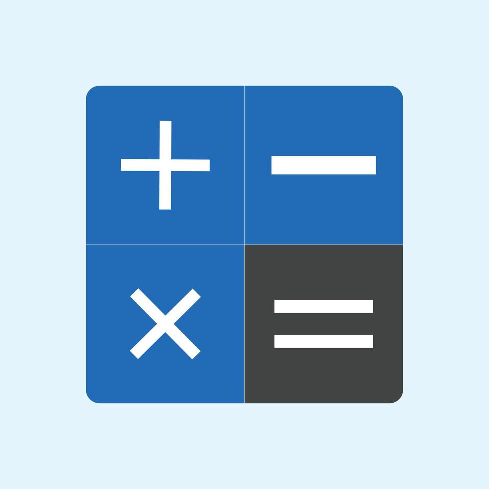 plantilla de vector de icono de calculadora colorida. señal de calculadora