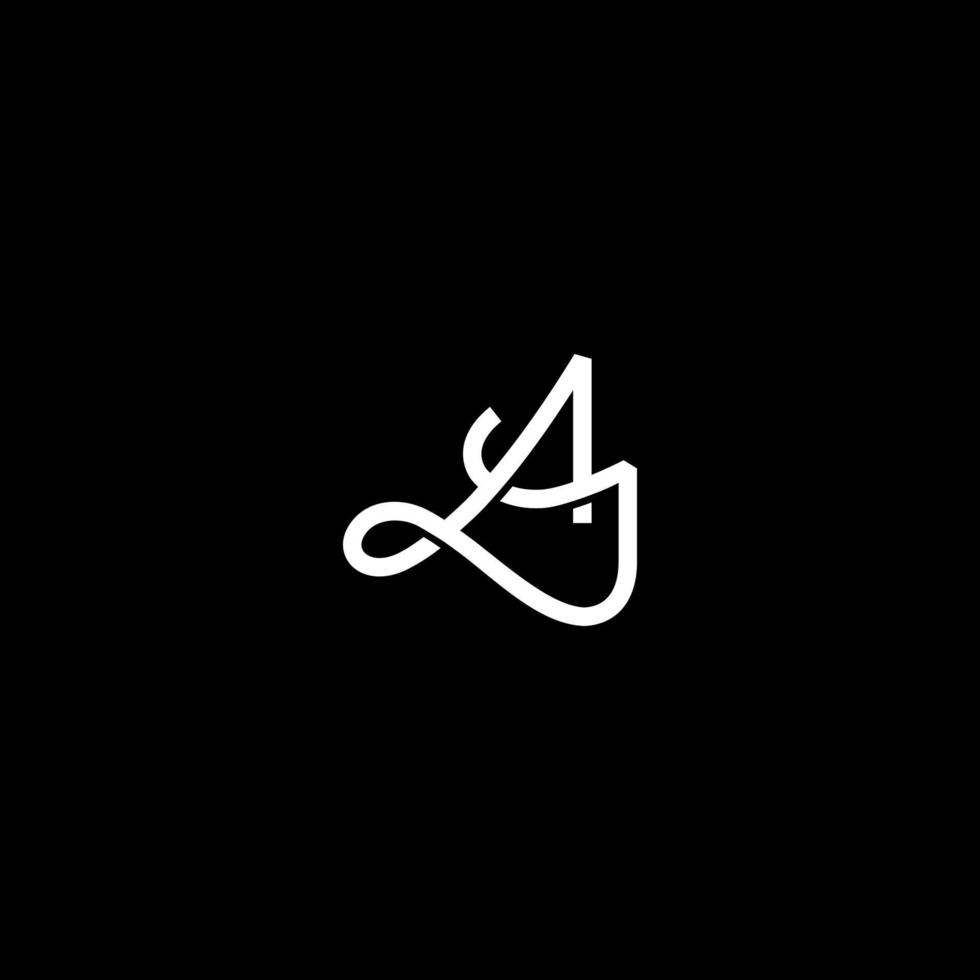 Simple Luxury AJ Monogram Logo Design Vector
