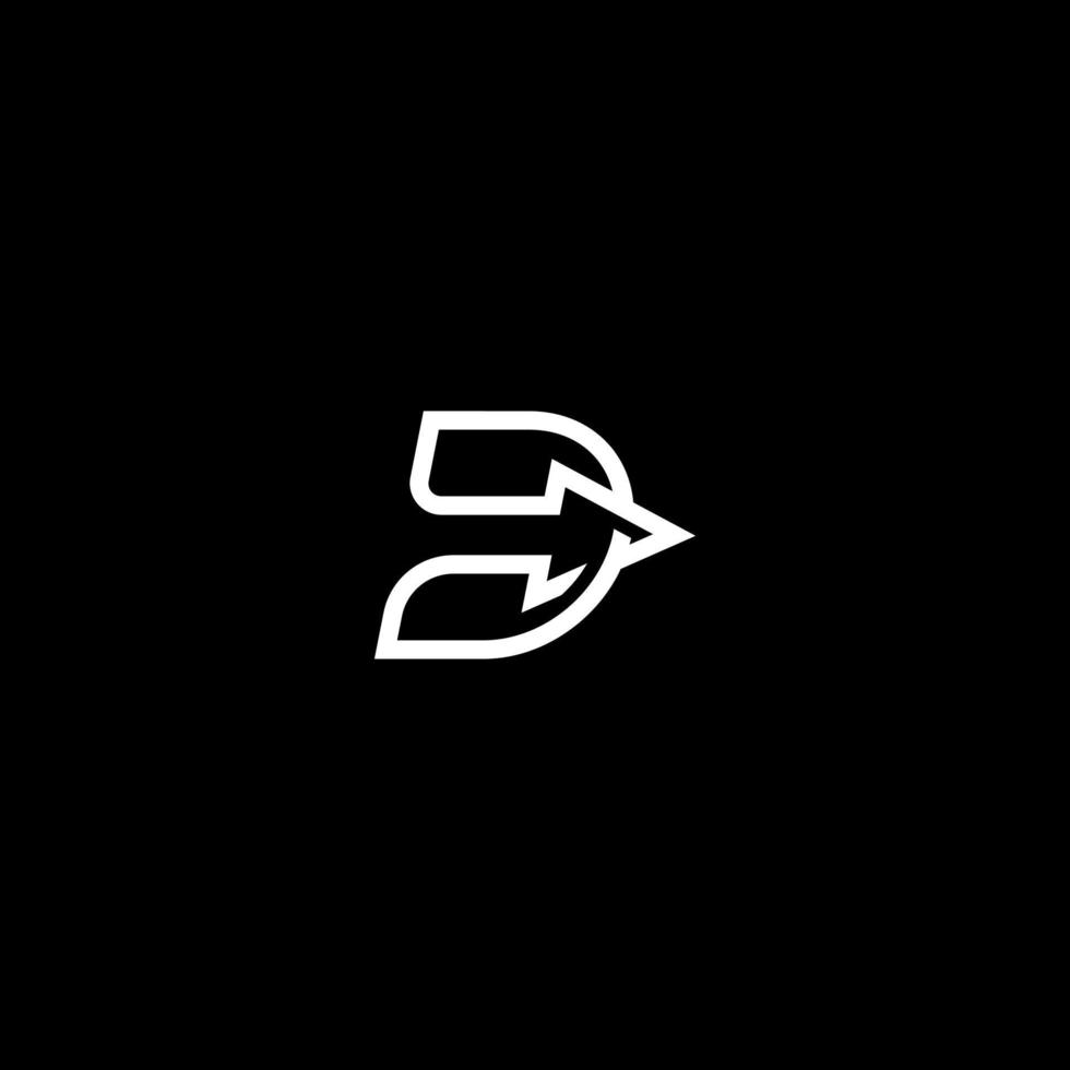 Letter D with Arrow Logo Icon Design Vector Template