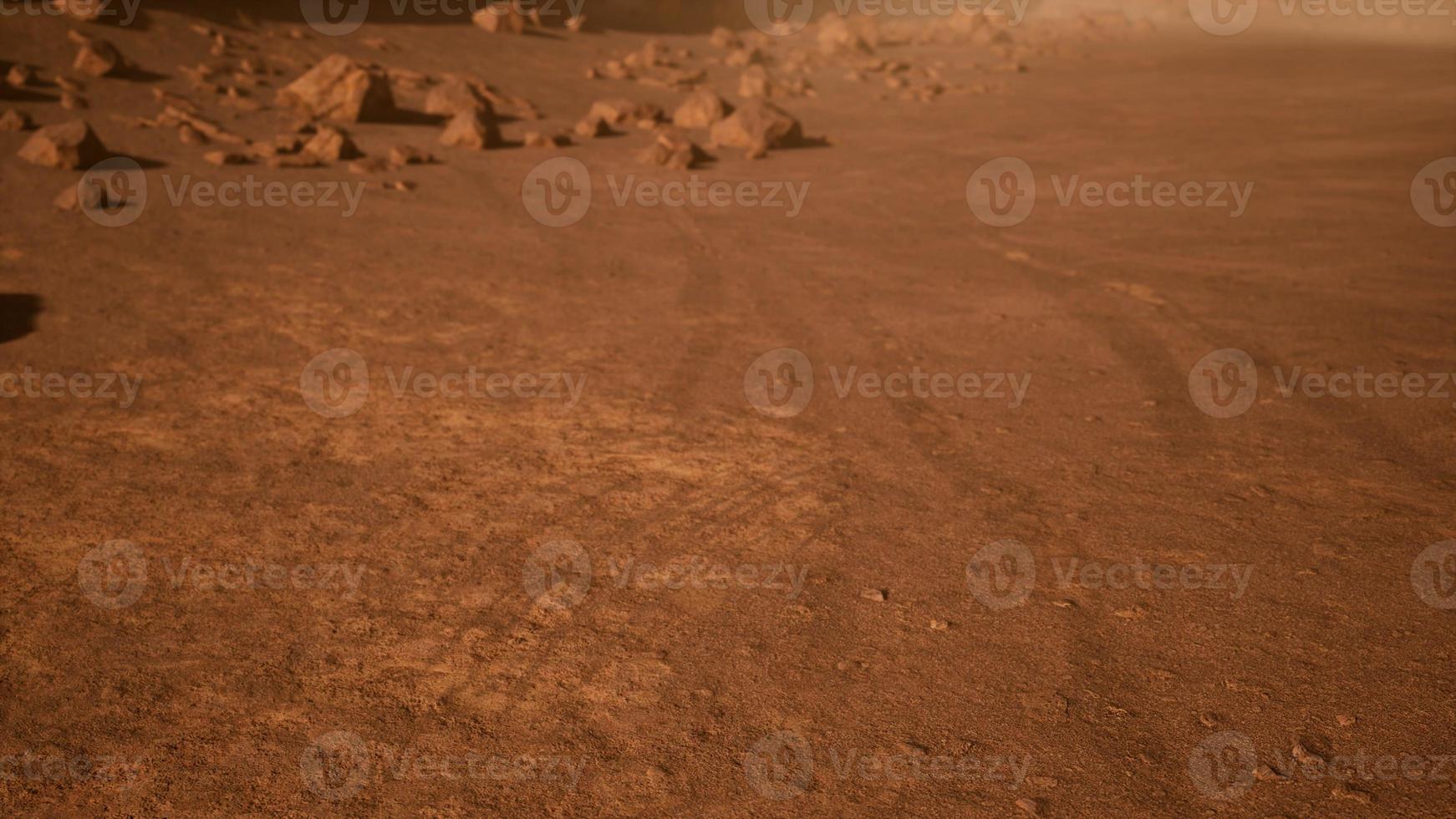 Fantastic martian landscape in rusty orange shades photo