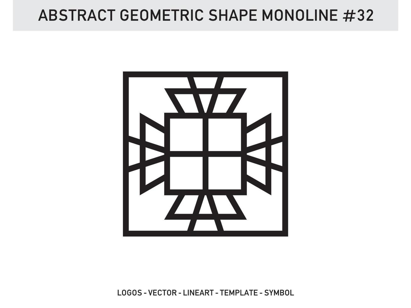 Abstract Monoline Geometric Design Vector Free