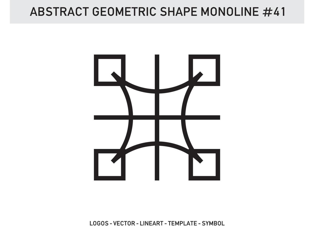 Geometric Line Outline Monoline Linear for Design Tile Free vector