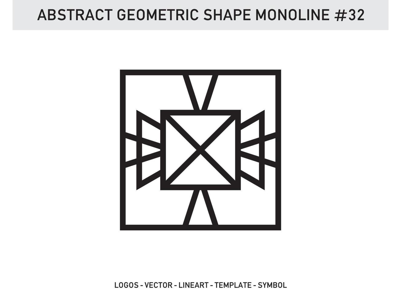 Abstract Monoline Geometric Design Vector Free