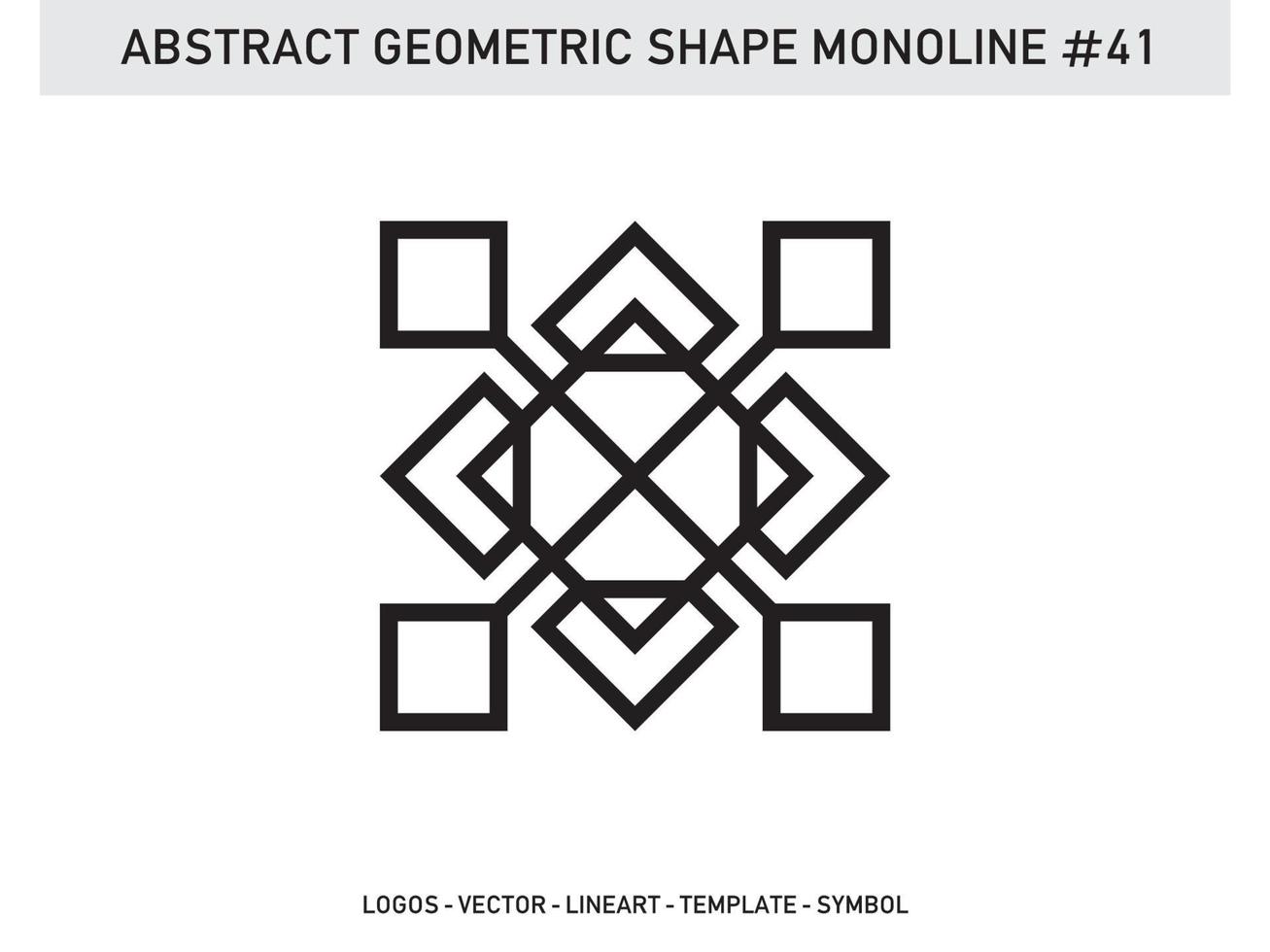 Geometric Line Outline Monoline Linear for Design Tile Free vector