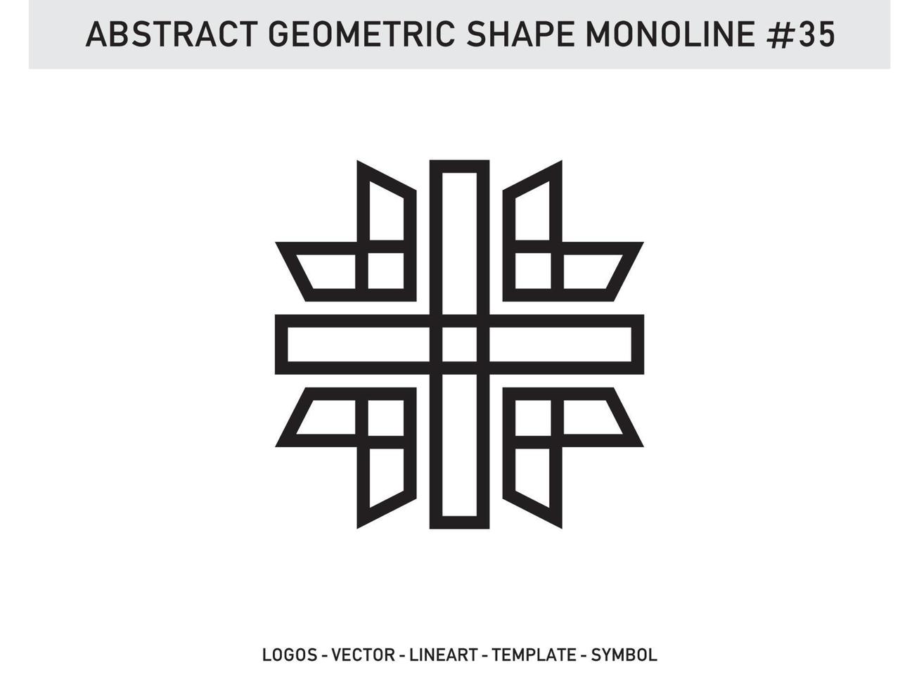 Linear Geometric Monoline Design Logos Free vector