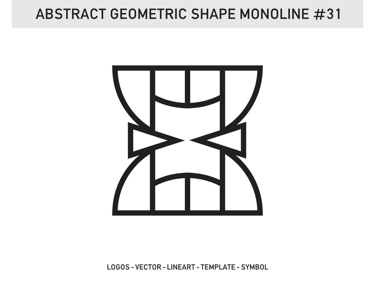 Abstract Monoline Lineart Geometric Design Vector Free