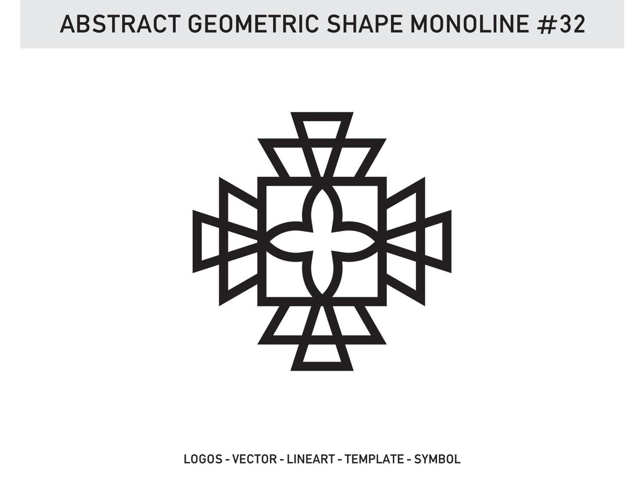 Abstract Monoline Geometric Design Vector Free