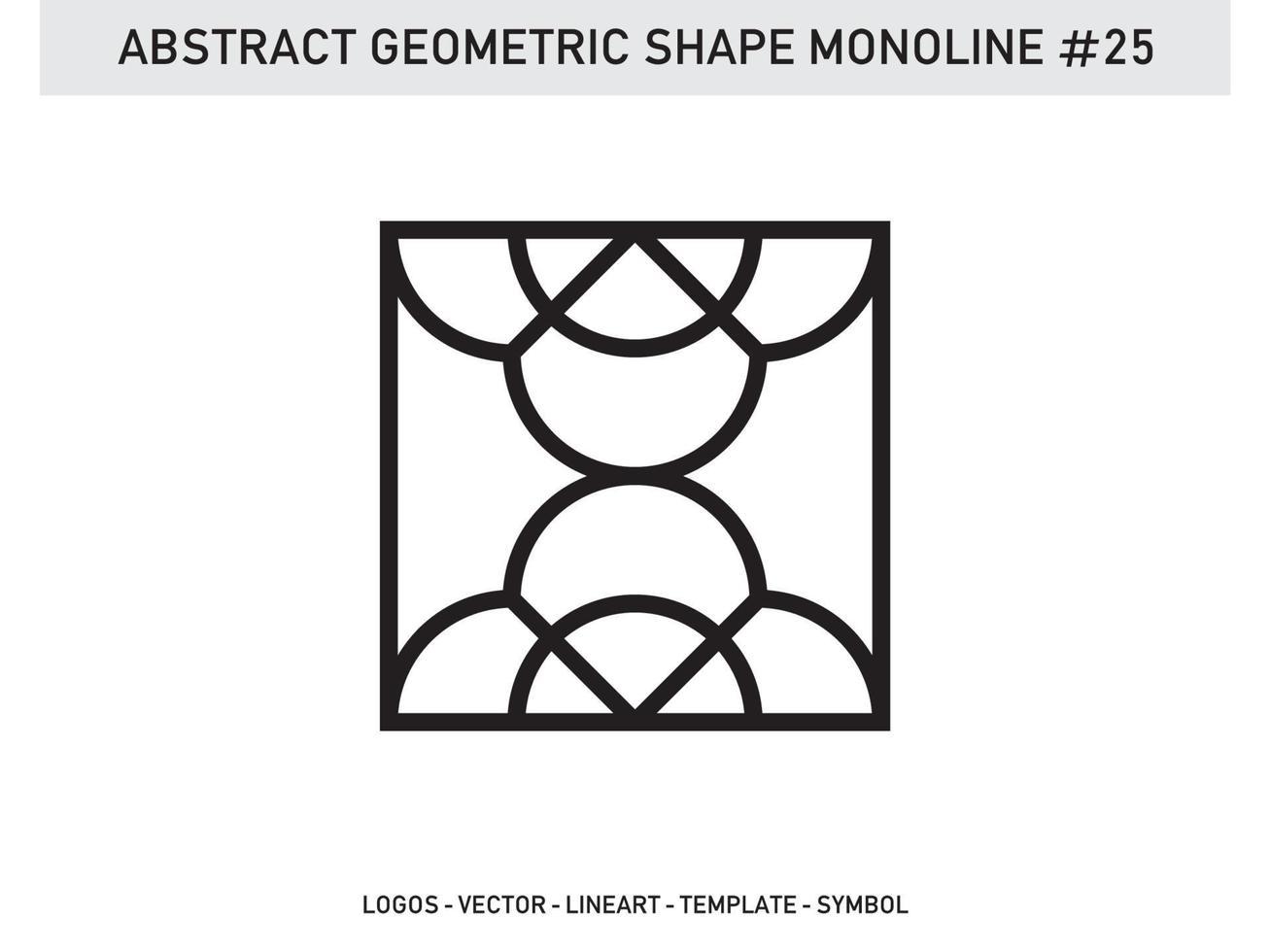 Abstract Geometric Monoline Lineart Design Tile Vector Free