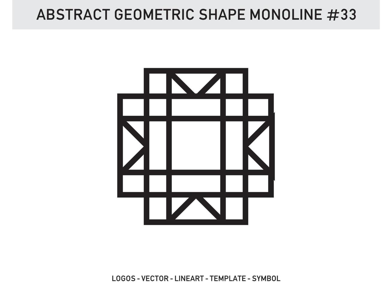 Abstract Monoline Lineart Geometric vector