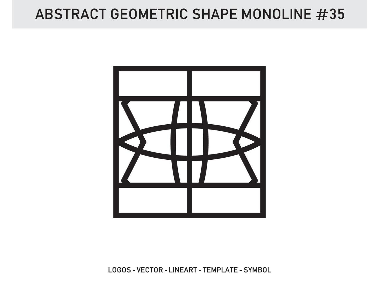 Linear Geometric Monoline Design Logos Free vector