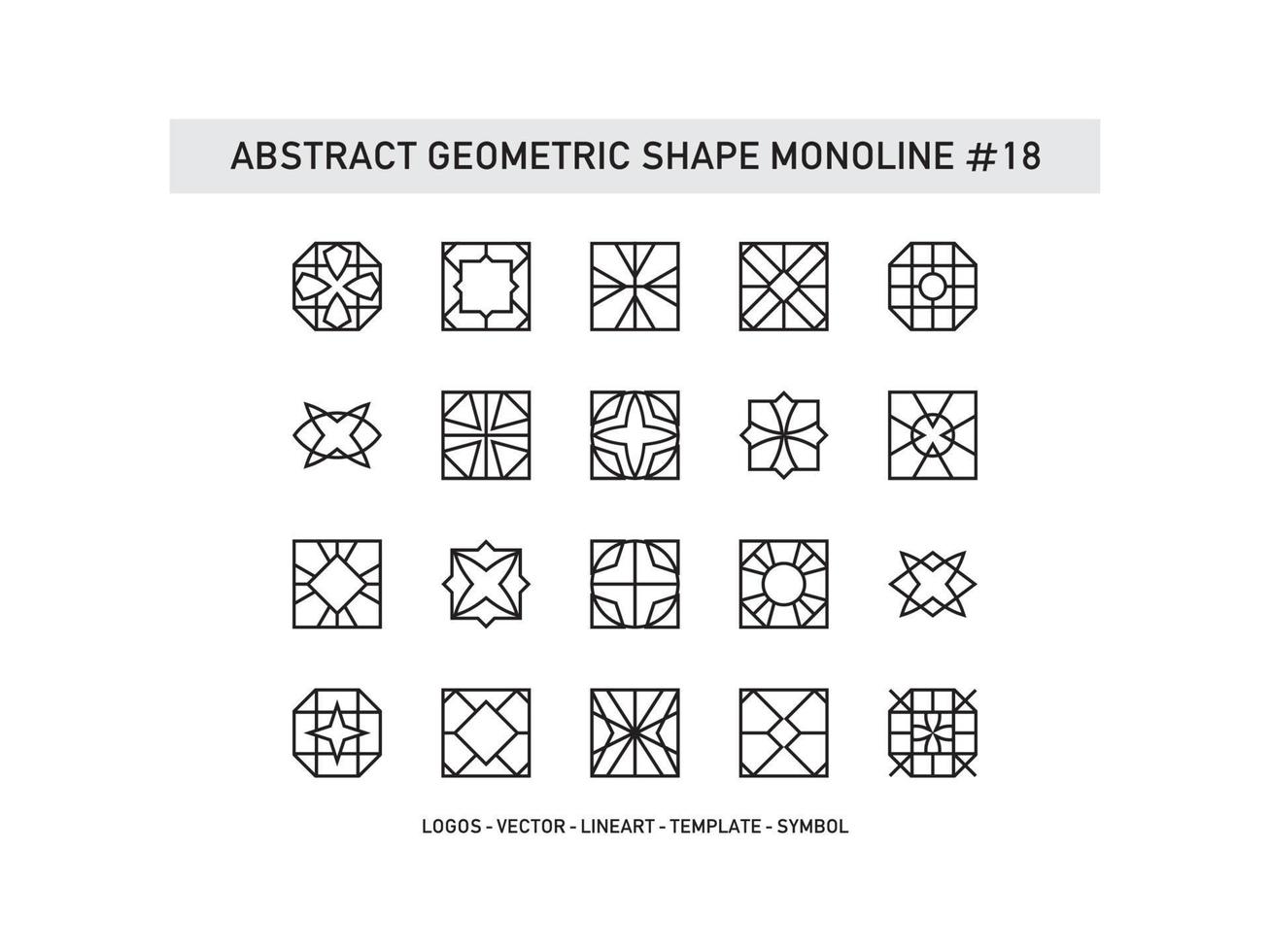 conjunto de formas geométricas abstractas monoline azulejos diseño cerámica free pro vector