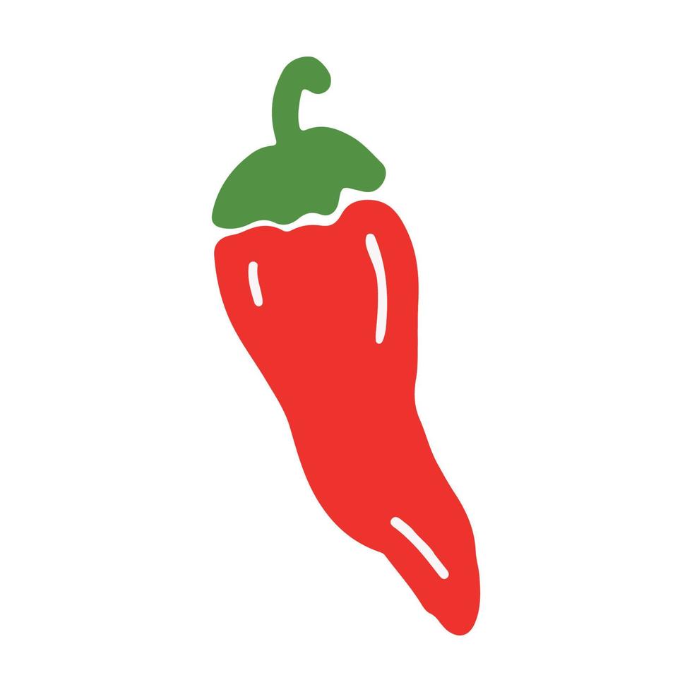 pimiento rojo picante aislar vector