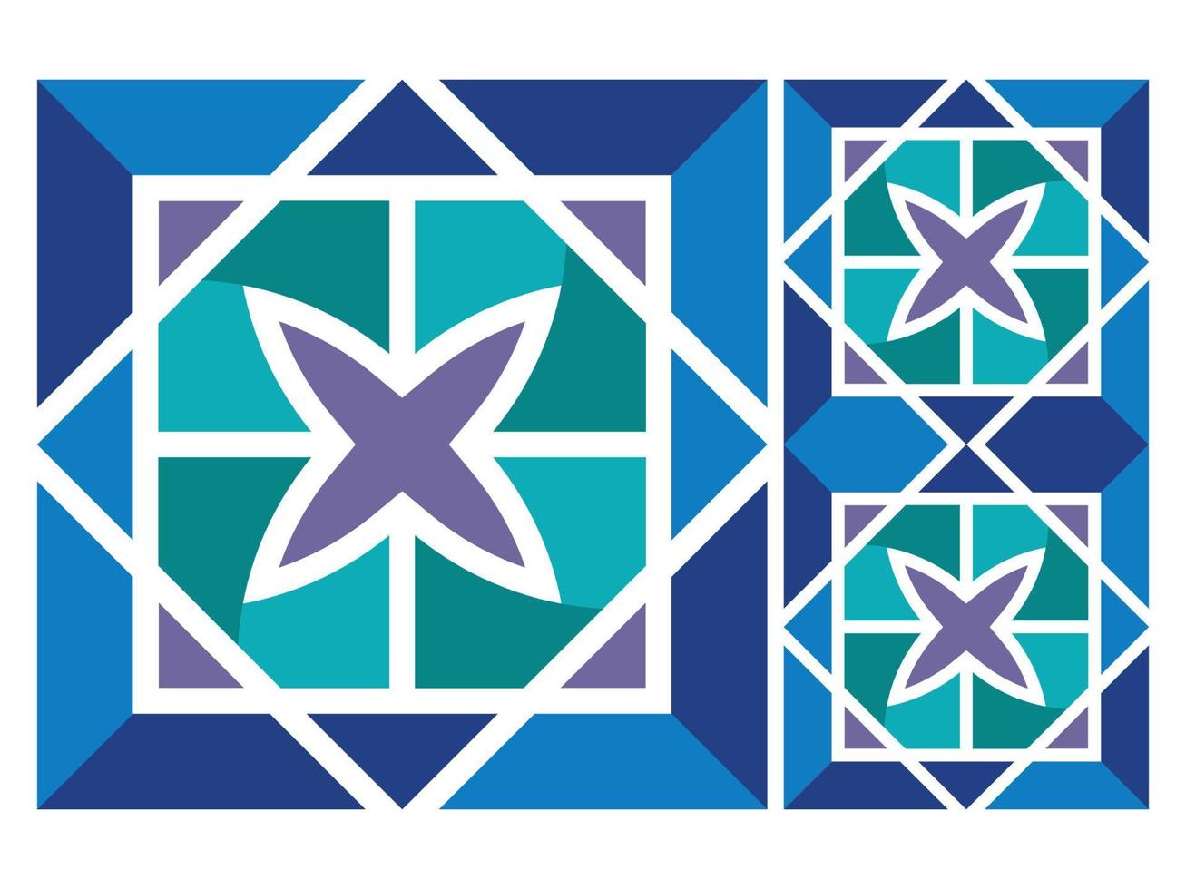 Pattern Seamless Colorful Geometric Design Tile Free vector