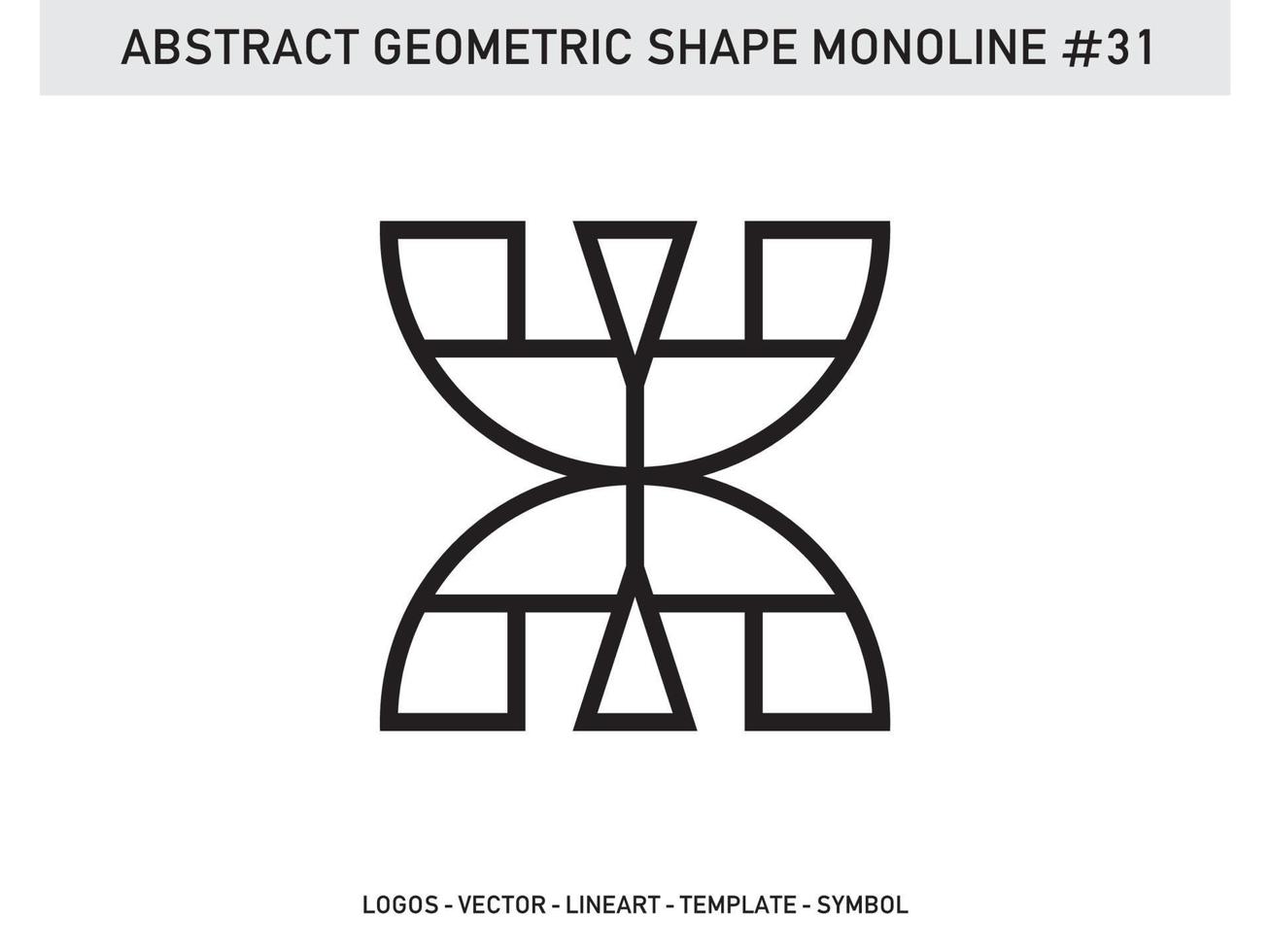 Abstract Monoline Lineart Geometric Design Vector Free