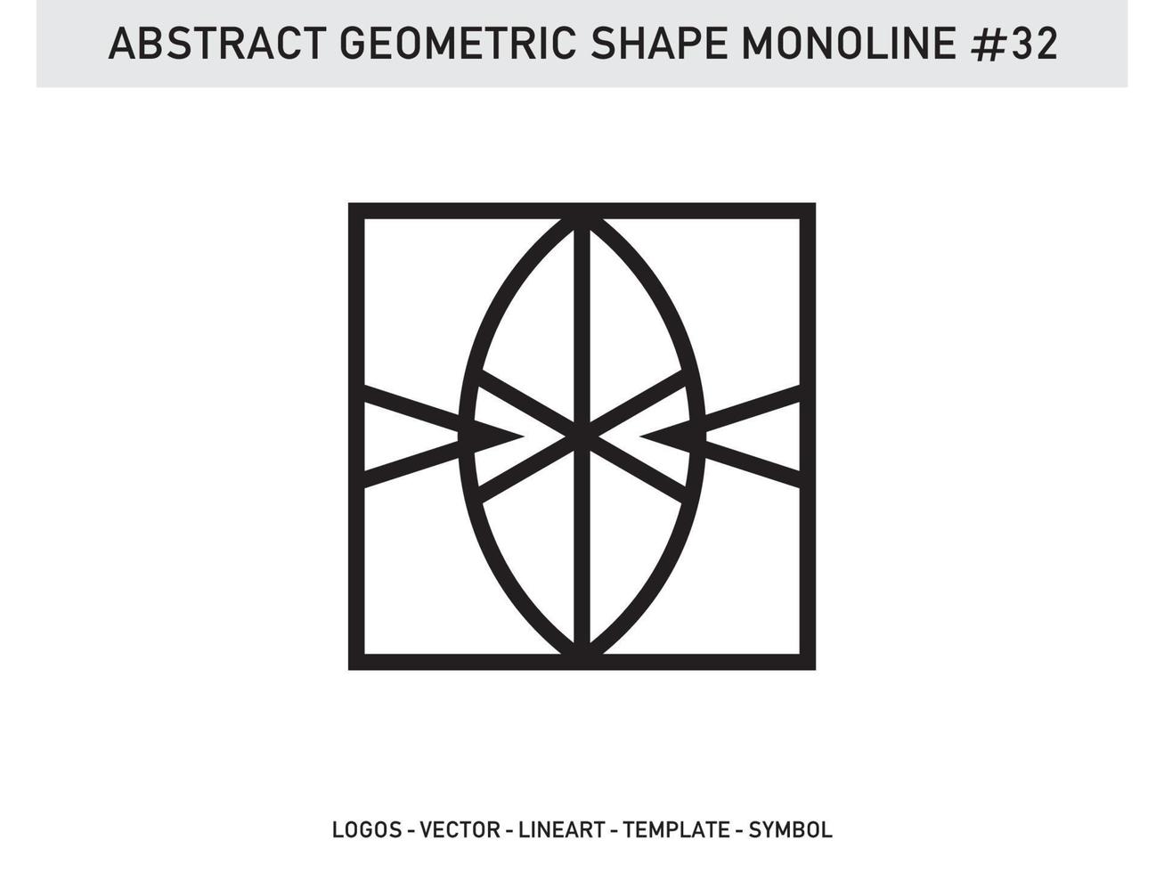 vector de diseño geométrico abstracto monoline gratis