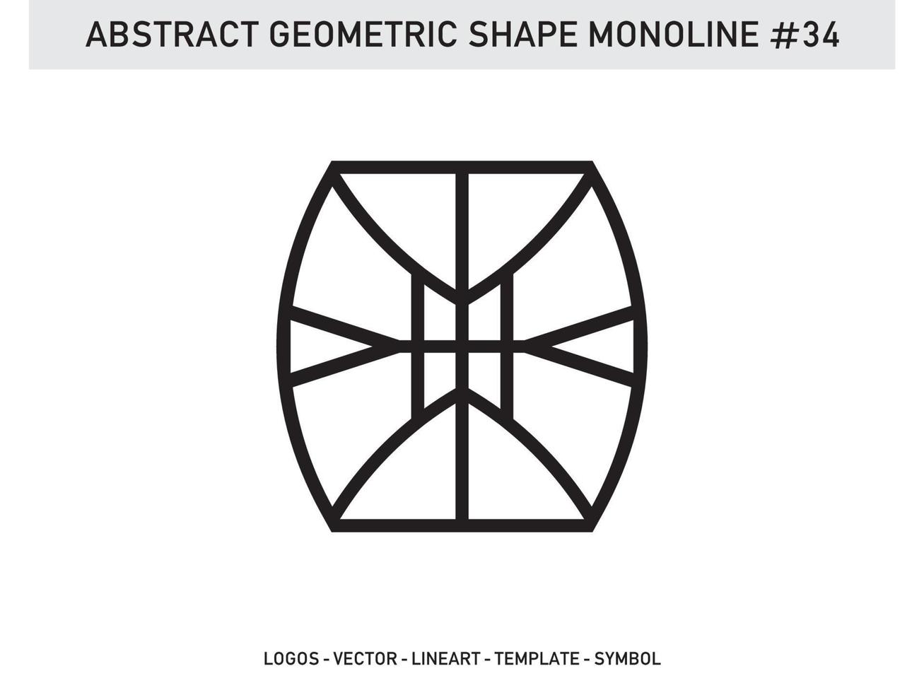 Abstract Monoline Lineart Geometric vector