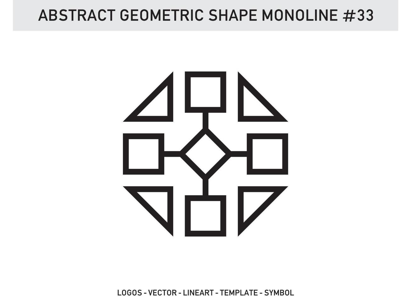 Abstract Monoline Lineart Geometric vector