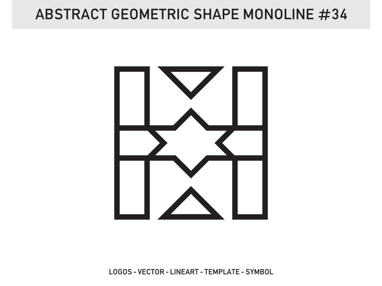 Linear Geometric Monoline Design Logos Vector Free