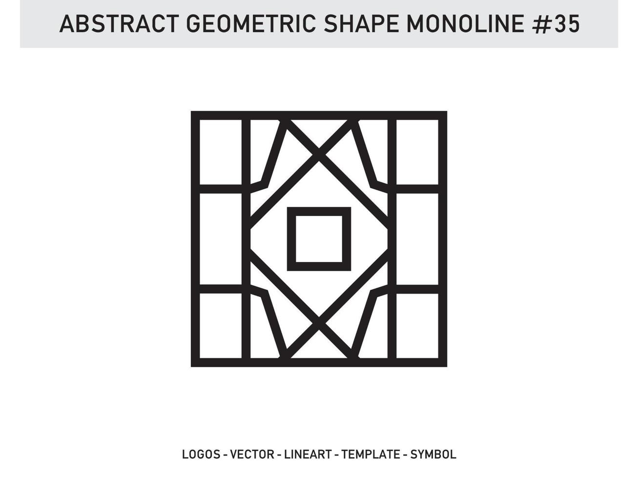 Linear Geometric Monoline Design Logos Free vector