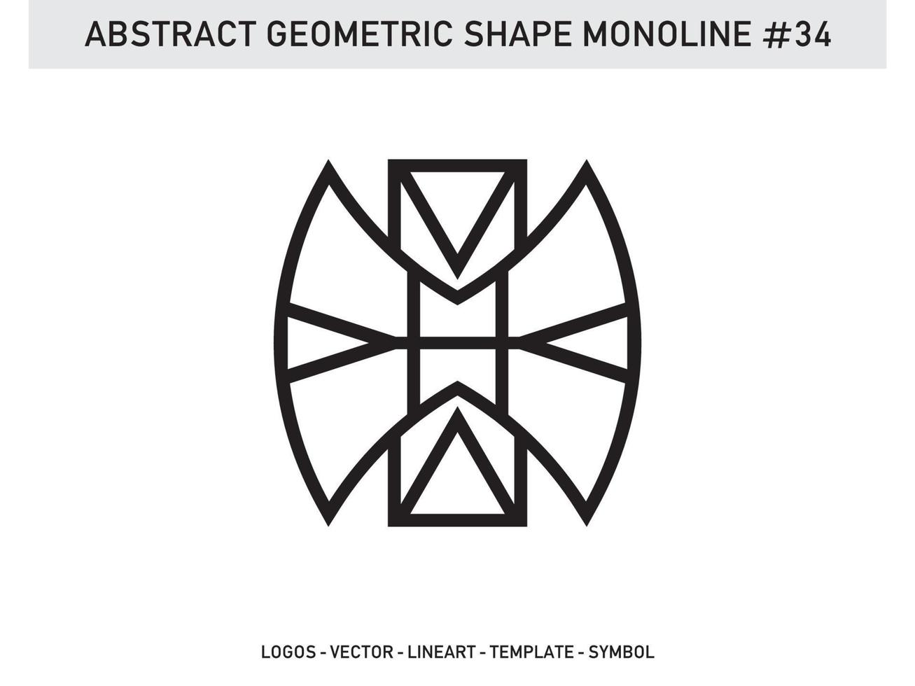 Abstract Monoline Lineart Geometric vector