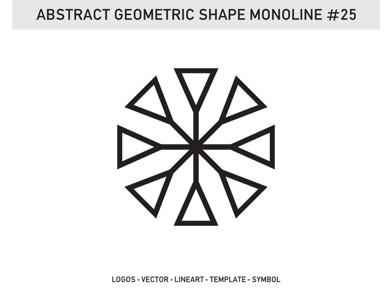 Monoline Geometric Abstract Shape Tile Design Vector Free
