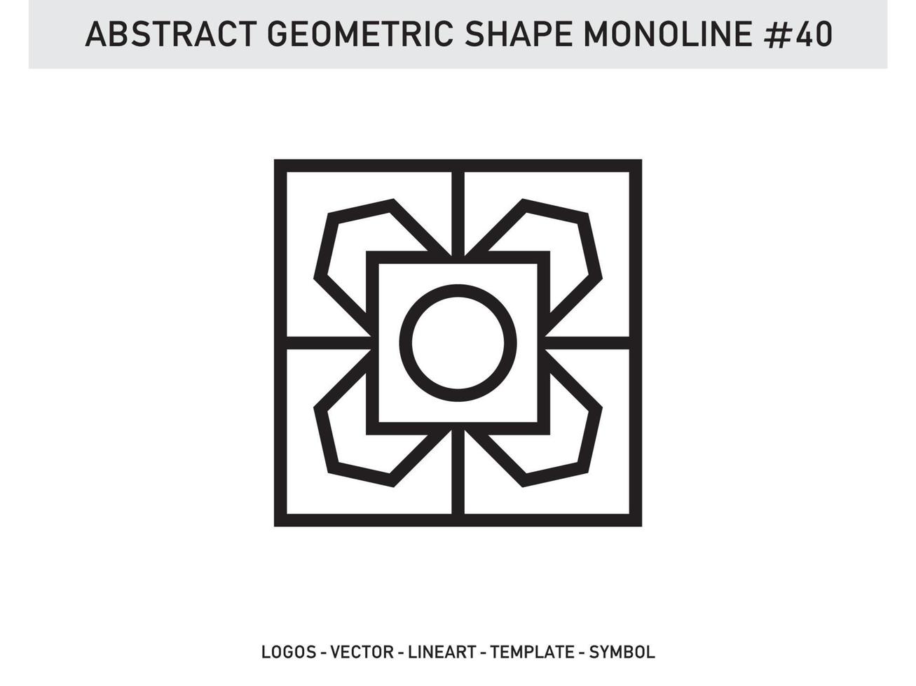 Abstract Geometric Monoline Line Outline Design Tile Free vector