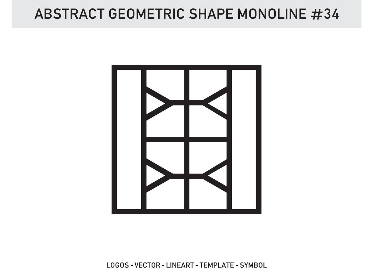 Abstract Monoline Lineart Geometric vector