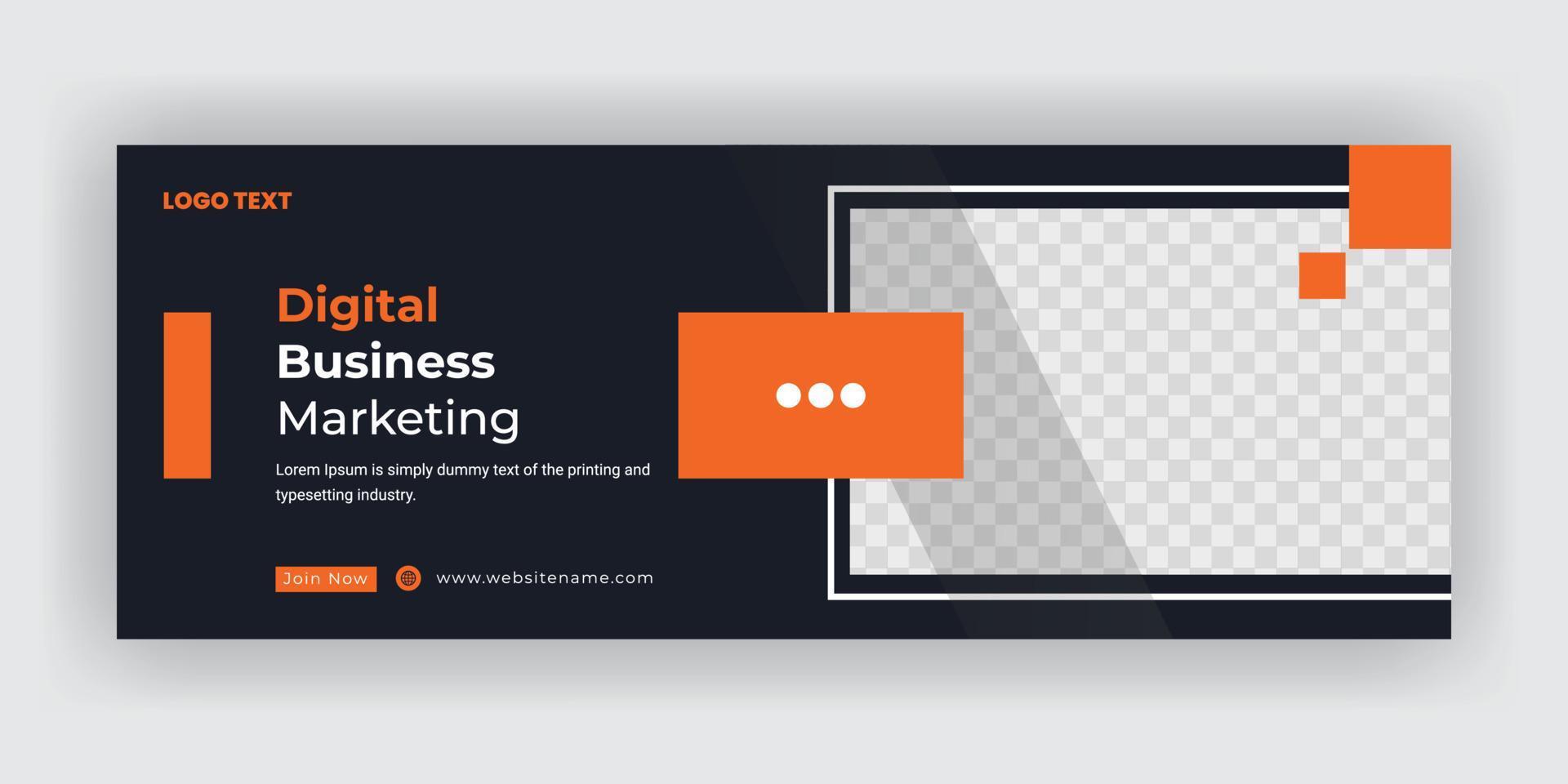 Creative business social media cover banner template vector