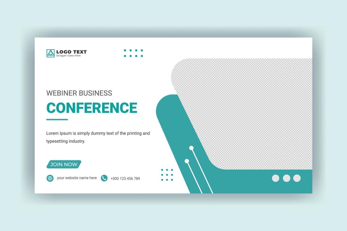 Webinar business conference social media web banner template vector