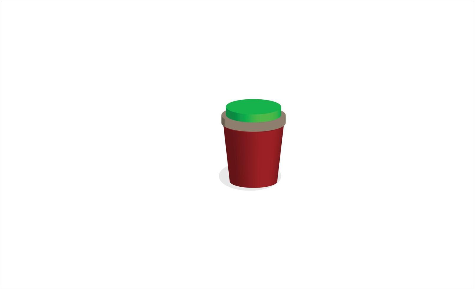 simple 3d drink holder illustration vector