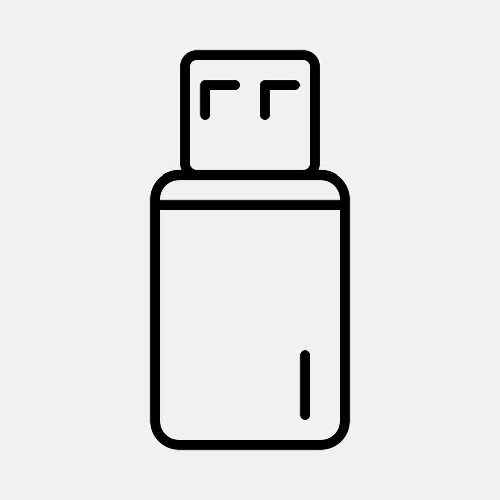 Flashdisk Line Icon vector