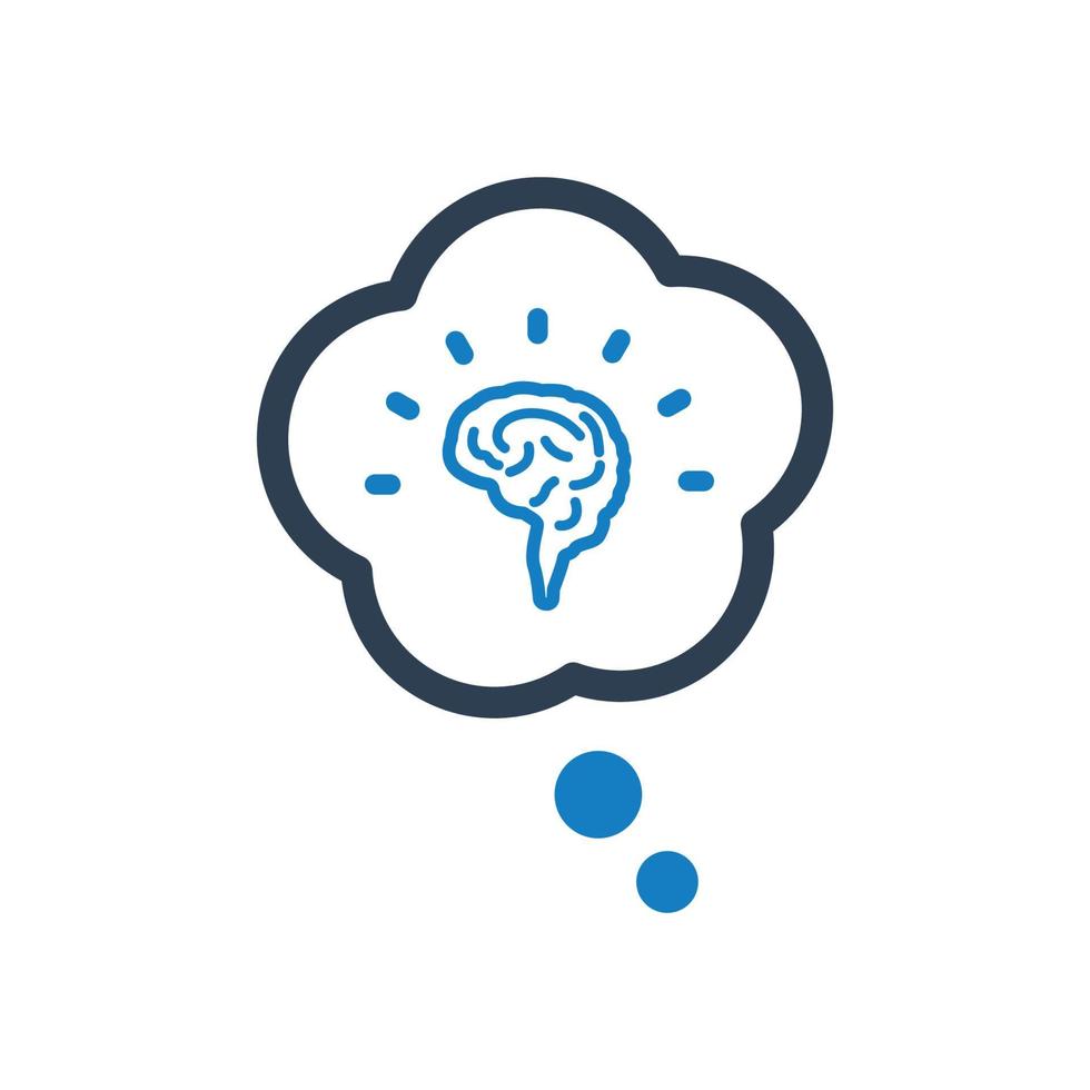 Creative Thinking, brainstorming, idea Icon vector