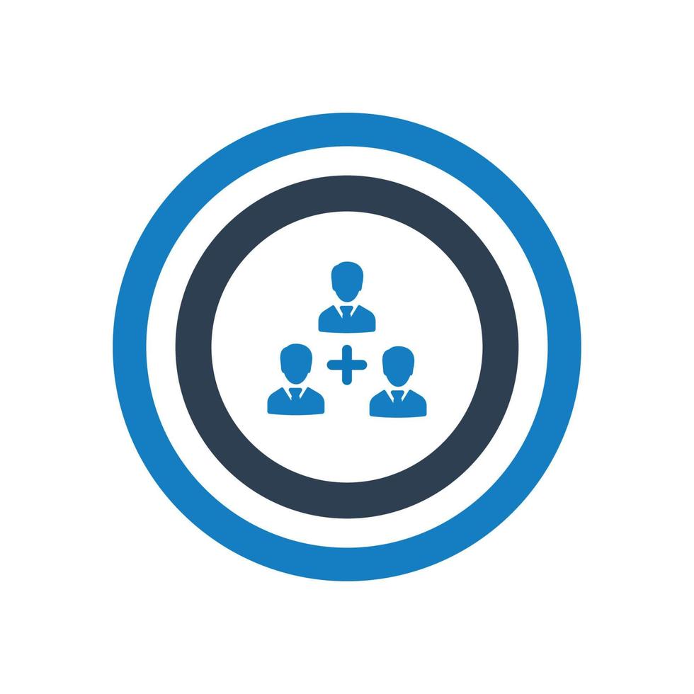 Team Target Icon, Target customer, teamwork aim vector
