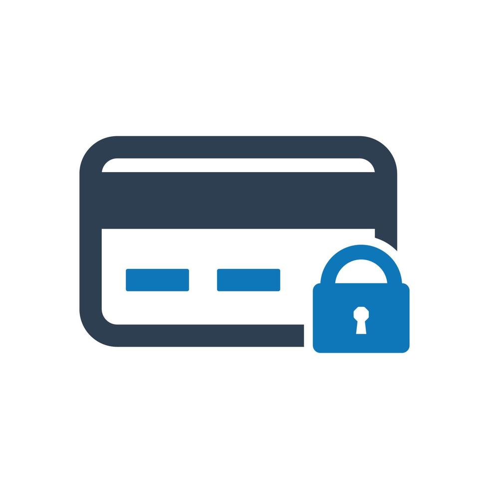 Credit Card Protection Icon, Secure banking, Protection shield vector