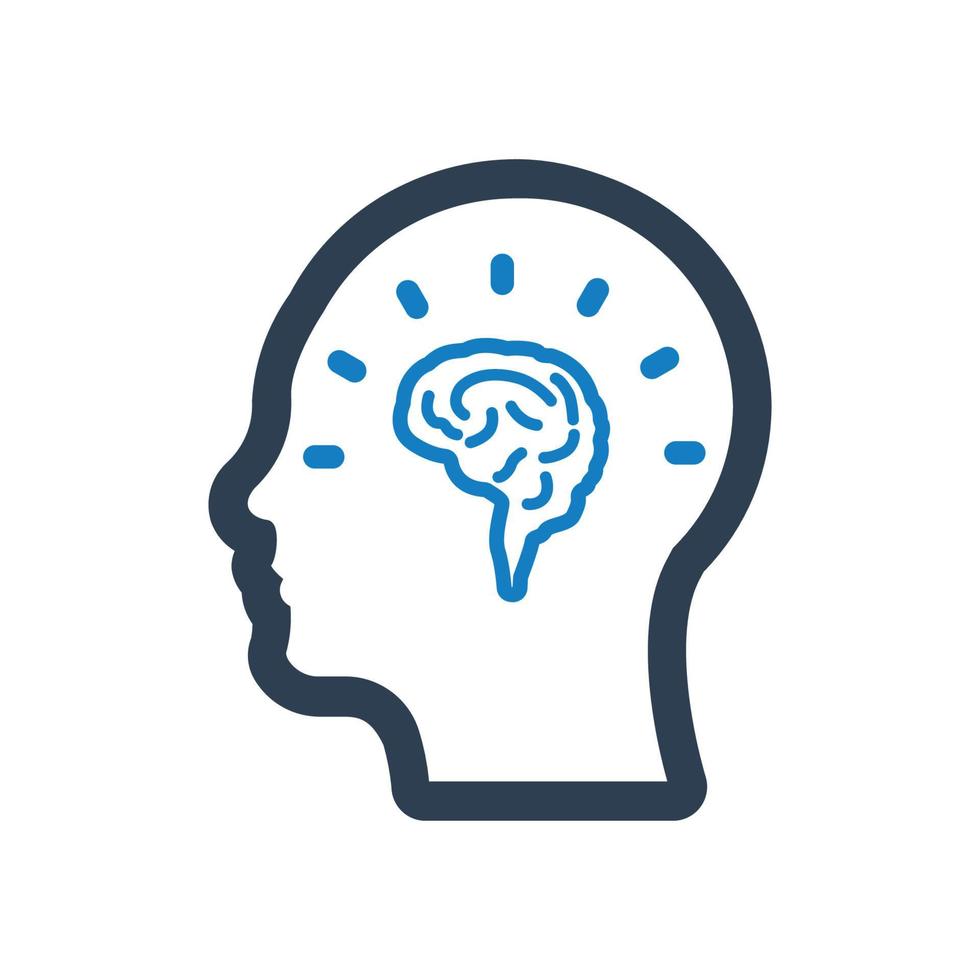 Creative Thinking, brainstorming, idea Icon vector