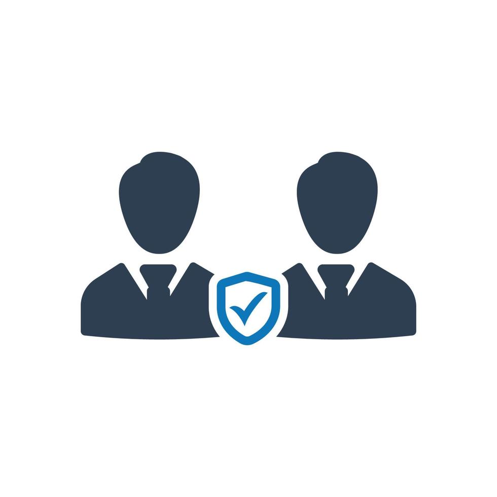 Business employees security icon, Employee Protection vector