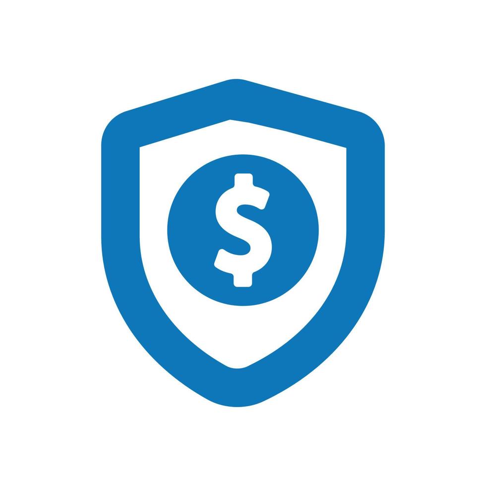 Financial Protection Icon, Business Insurance Policy, Secure investment vector