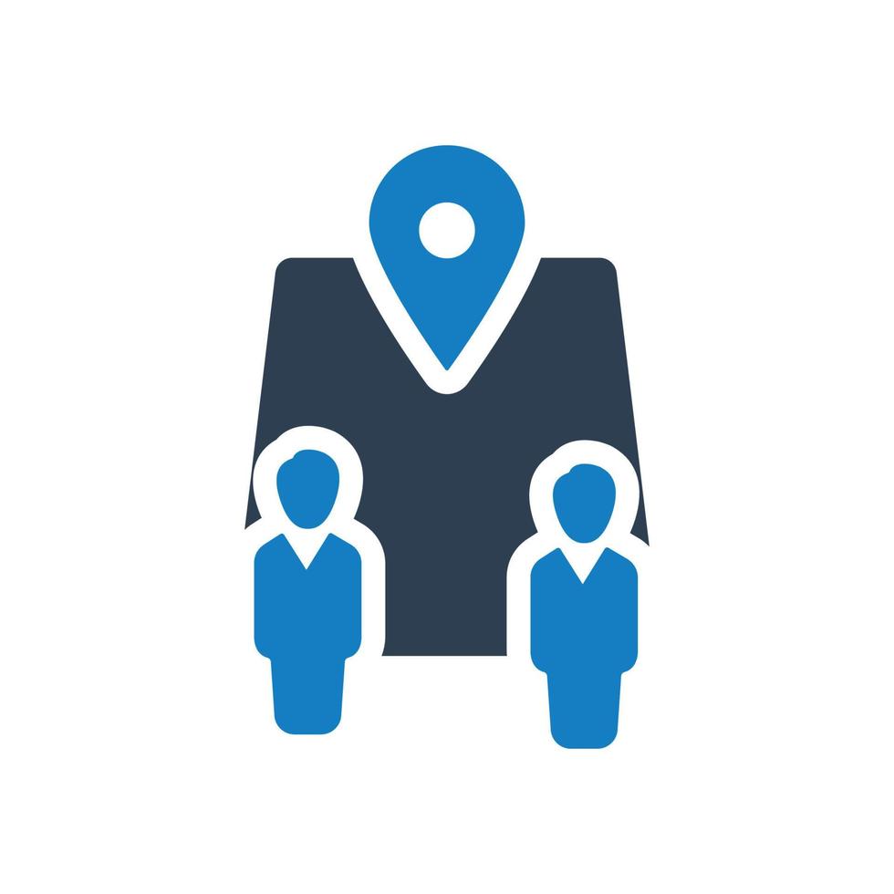 Business Location Icon, Business network, Business direction icon vector