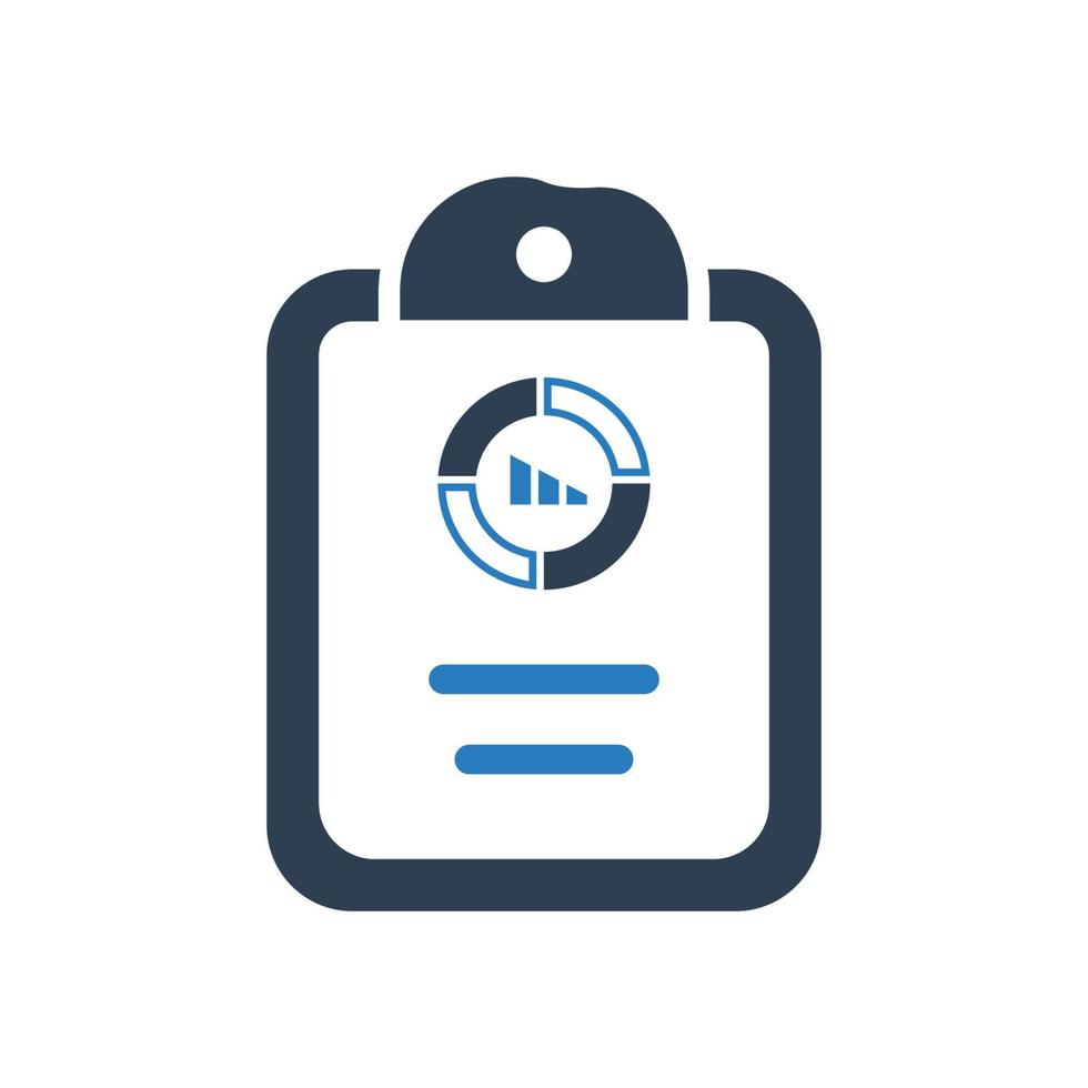 icono de informe de análisis de gráfico, informe financiero, financiero, vector de gráfico circular